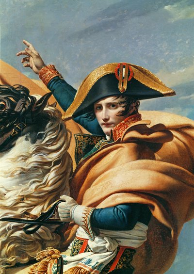Bonaparte Crossing the Alps (detail) by Jacques Louis David